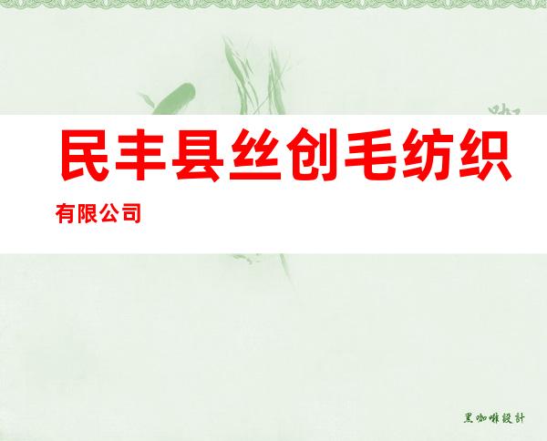 民丰县丝创毛纺织有限公司